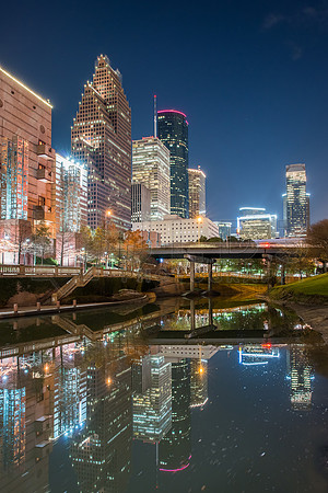 Houston Skyline Reflection