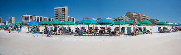 beach set-up panorama