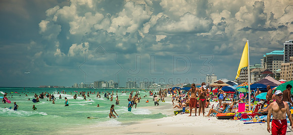 crowded beach