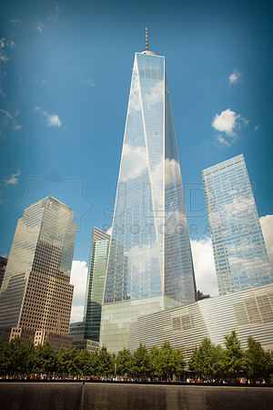 Freedom Tower over Reflecting  Pools