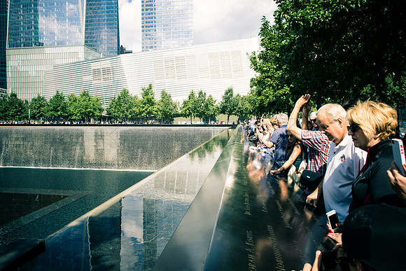 People Reflecting at Pools