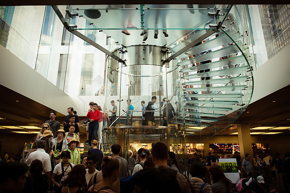 Staircase into Apple Store